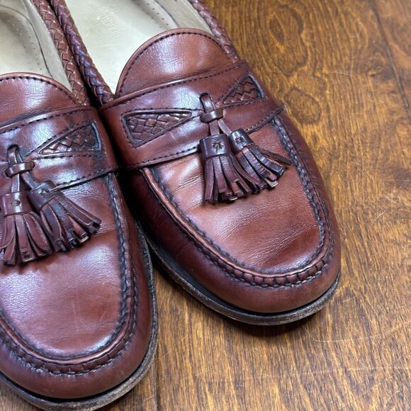 Allen Edmonds Maxfield Shoes Mens‎ Size 9.5 Brown Tassel Dress Loafers Made USA main image 12
